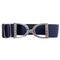 Ellany Navy Silver Stirrup Elastic Ladies Belt